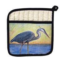 Blue Heron Pot Holder