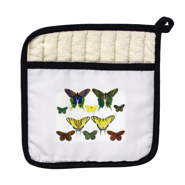 Green Butterflies Pot Holder
