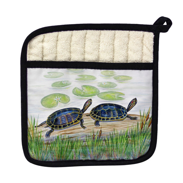 Two Turtles Pot Holder