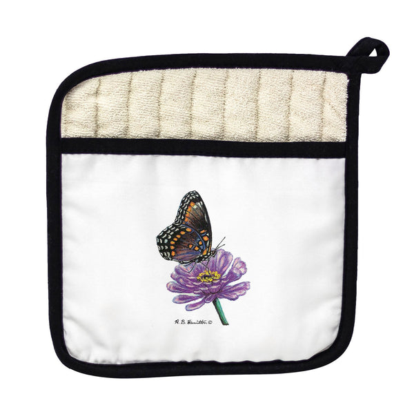Red Spotted Purple Butterfly Pot Holder