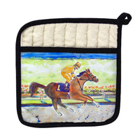 Racing Horse Gold Pot Holder