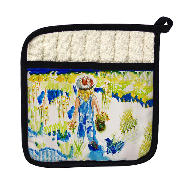 Garden Girl Pot Holder