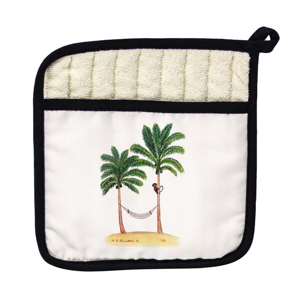 Palm Trees & Monkey Pot Holder