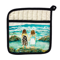 Twins on Rocks Pot Holder