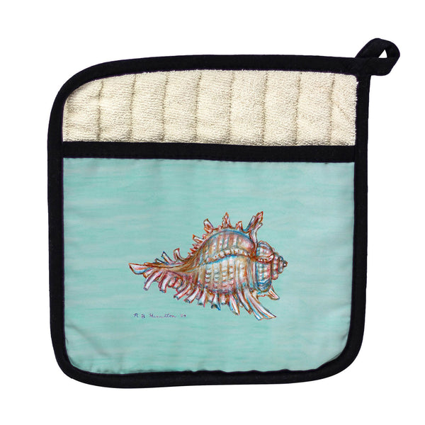 Conch - Teal Pot Holder