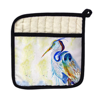 Watercolor Heron Pot Holder