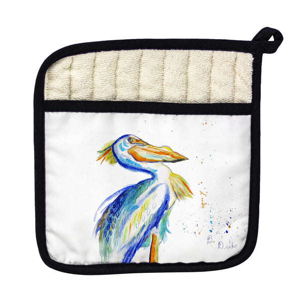 Watercolor Pelican Pot Holder