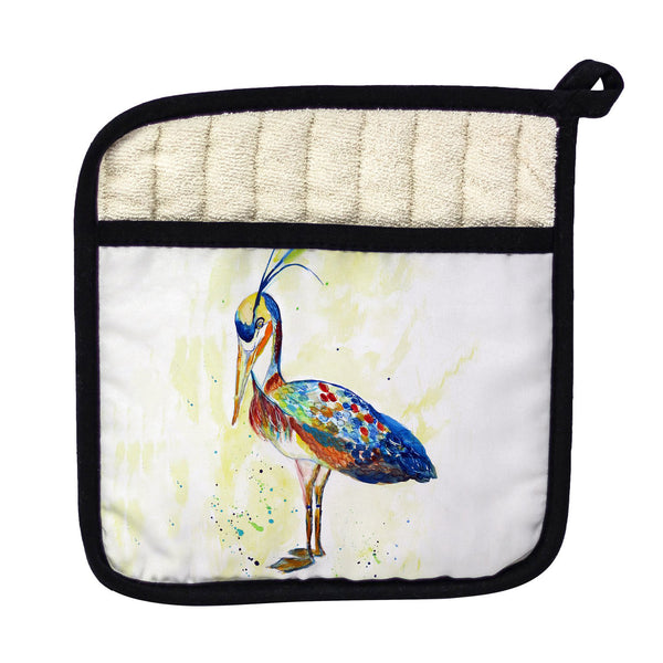 Fancy Heron Pot Holder