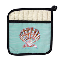 Scallop Shell - Teal Pot Holder