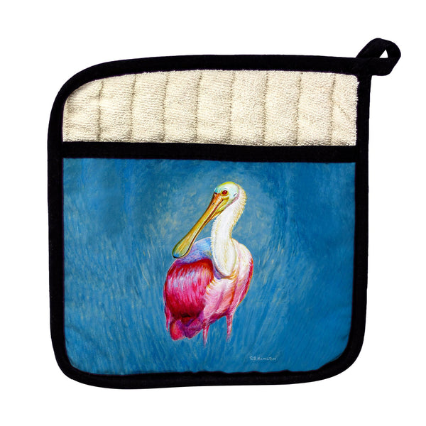 Spoonbill Portrait Pot Holder