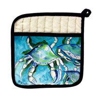 White Crabs Pot Holder