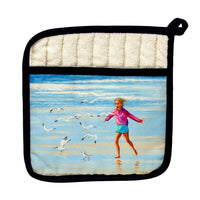 Chasing Gulls Pot Holder