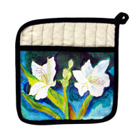 White Lilies Pot Holder