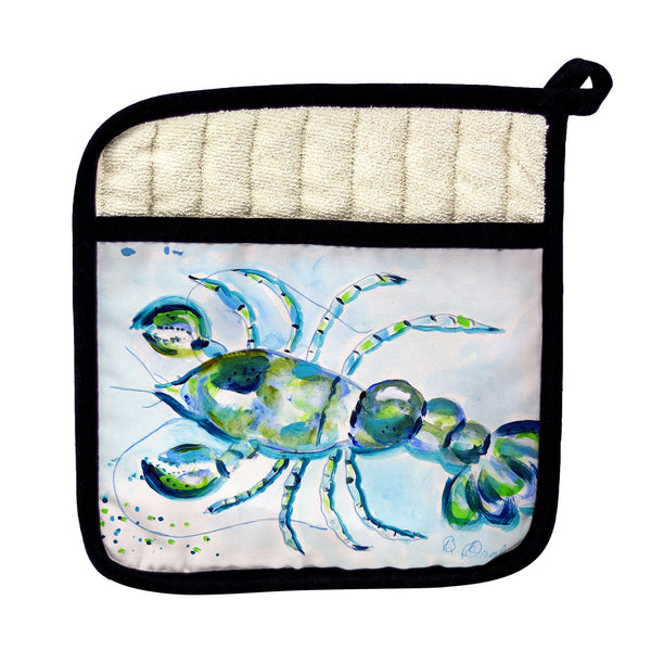 Blue Crayfish Pot Holder