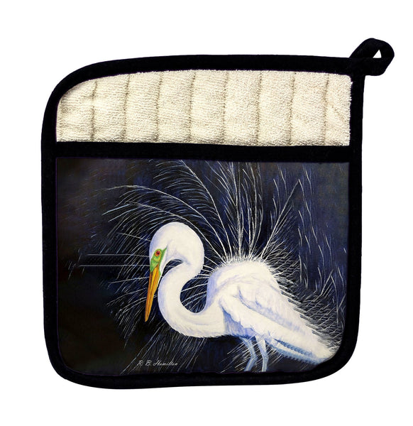 Breeding Egret Pot Holder