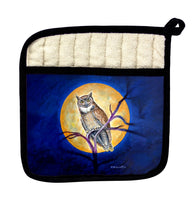 Owl in Moon Pot Holder