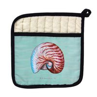 Nautilus Shell - Teal Pot Holder