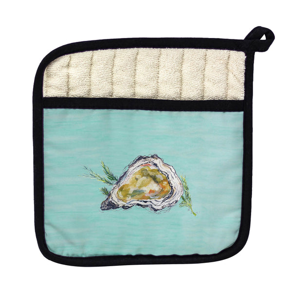 Oyster Shell - Teal Pot Holder