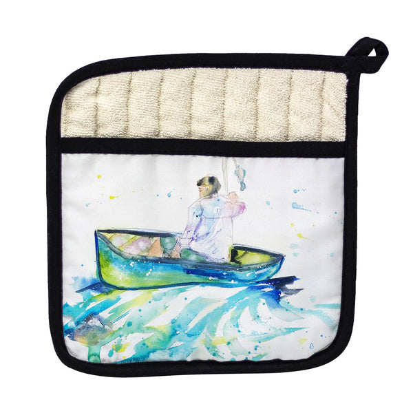 Boy in Boat Pot Holder