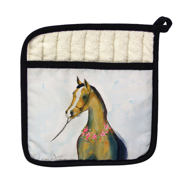 Horse & Garland Pot Holder