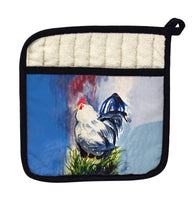 Blue & White Rooster Pot Holder