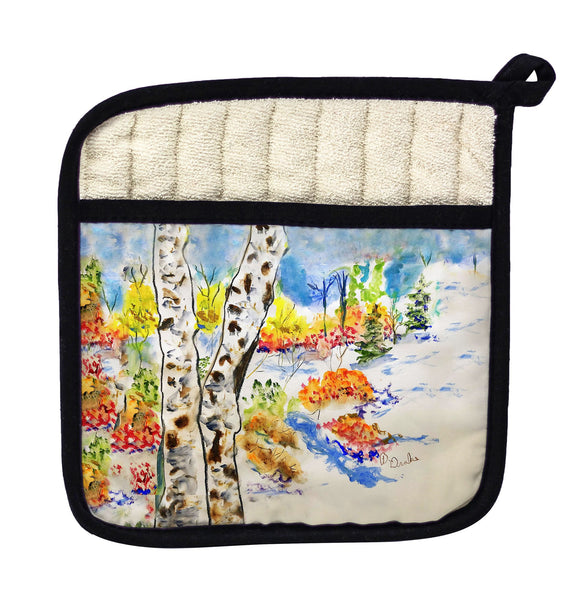 White Birch Pot Holder