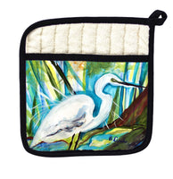 Betsy's Great Egret Pot Holder