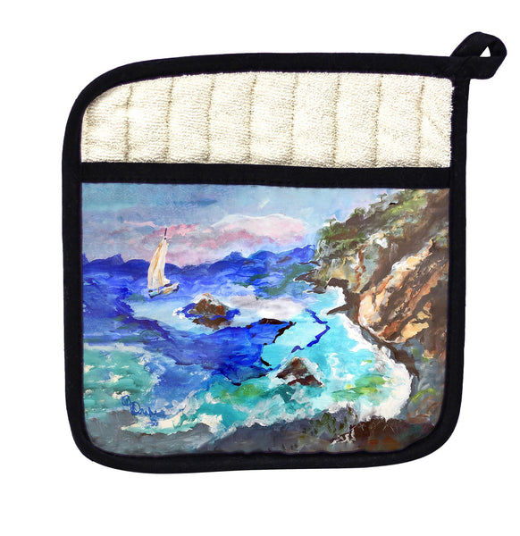 Sailing the Cliffs Pot Holder