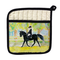 Black Horse & Rider Pot Holder