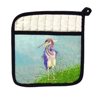 Windy Louisiana Heron Pot Holder