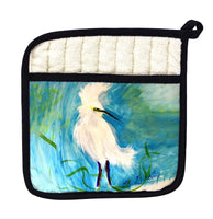 Wacky Egret Pot Holder