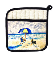 Beach Chair and Yorkie Pot Holder