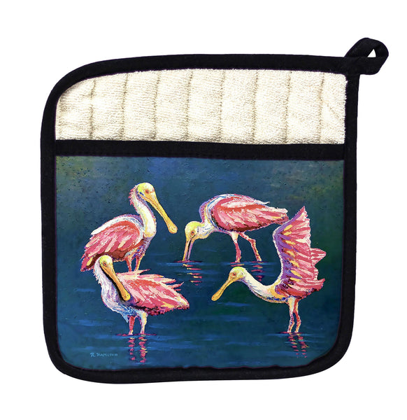 Spoonbill Gathering Pot Holder