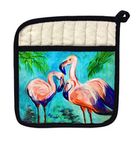 Betsy's Flamingo IV Pot Holder