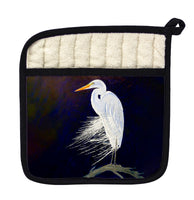 Egret Feathers Pot Holder