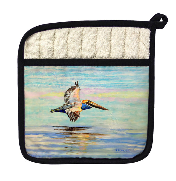 Gliding Pelican Pot Holder