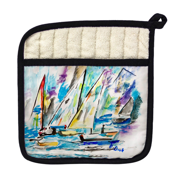 Betsy's New Sailboats Pot Holder