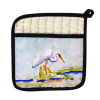 Betsy's Egret Pot Holder