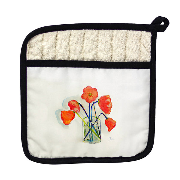 Poppies in Vase Pot Holder