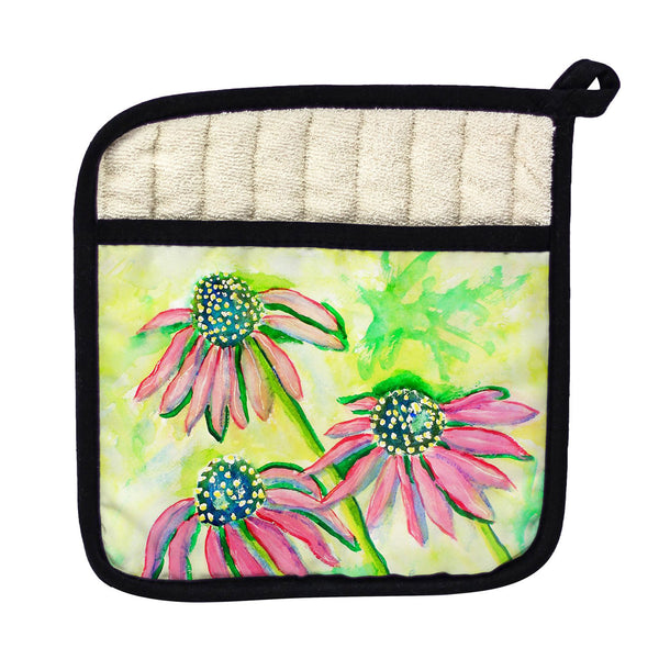 Cone Flowers Pot Holder