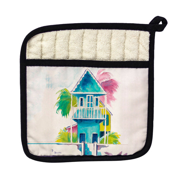 W. Palm Hut Blue Pot Holder