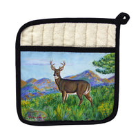 Deer in Mountains Pot Holder