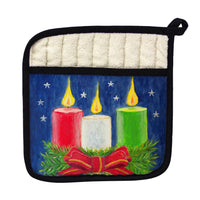 Christmas Candles Pot Holder