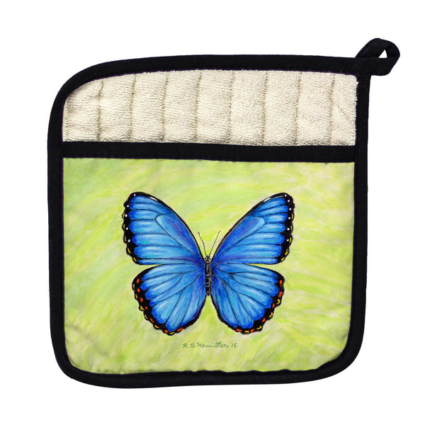 Dick's Blue Morpho Pot Holder