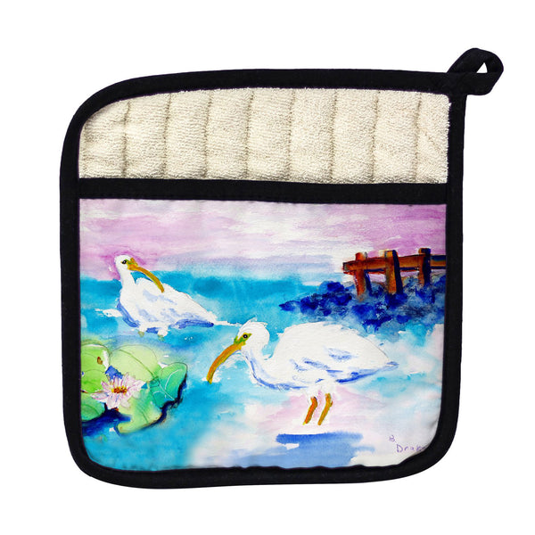 Betsy's White Ibis Pot Holder