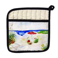 Red Beach Umbrella Pot Holder