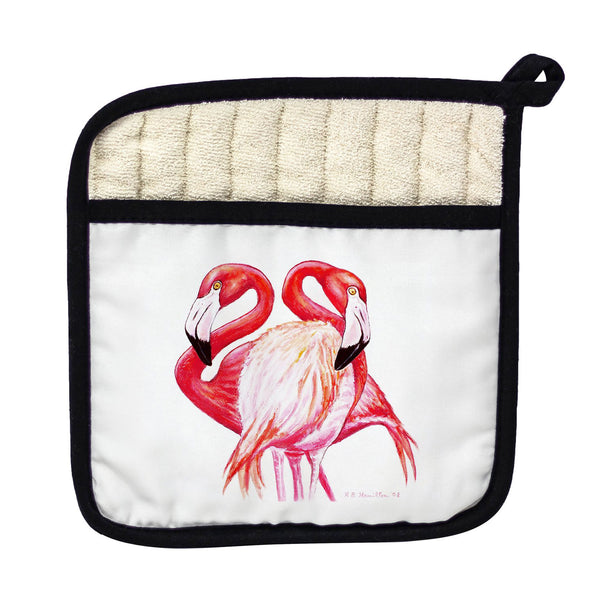 Two Flamingos Pot Holder