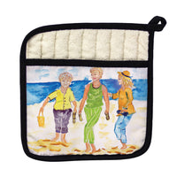 Grandma at the Beach Pot Holder