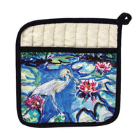 Heron & Waterlilies Pot Holder