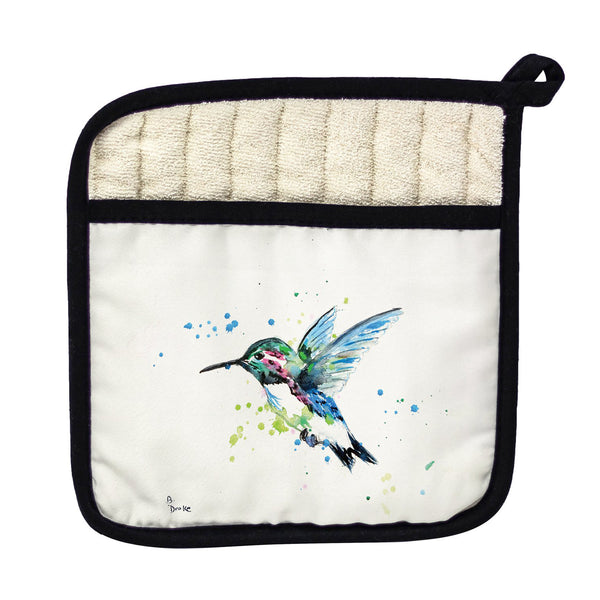 Green Hummingbird Pot Holder